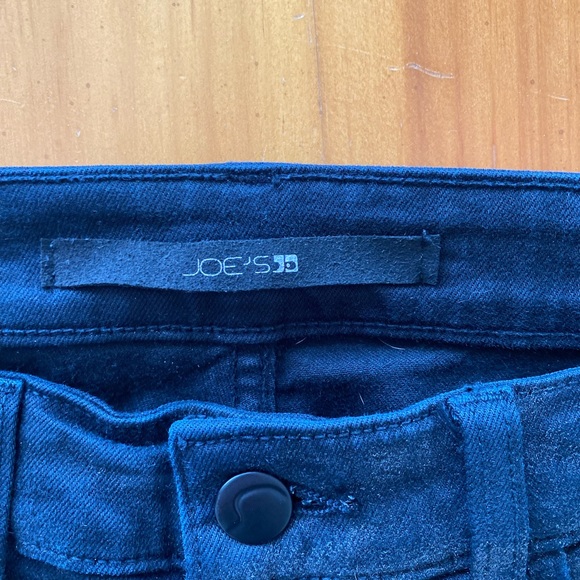 Woman’s black jeans (with a sheen) by Joe’s is a size 26 and length 29 inches. - Picture 3 of 6